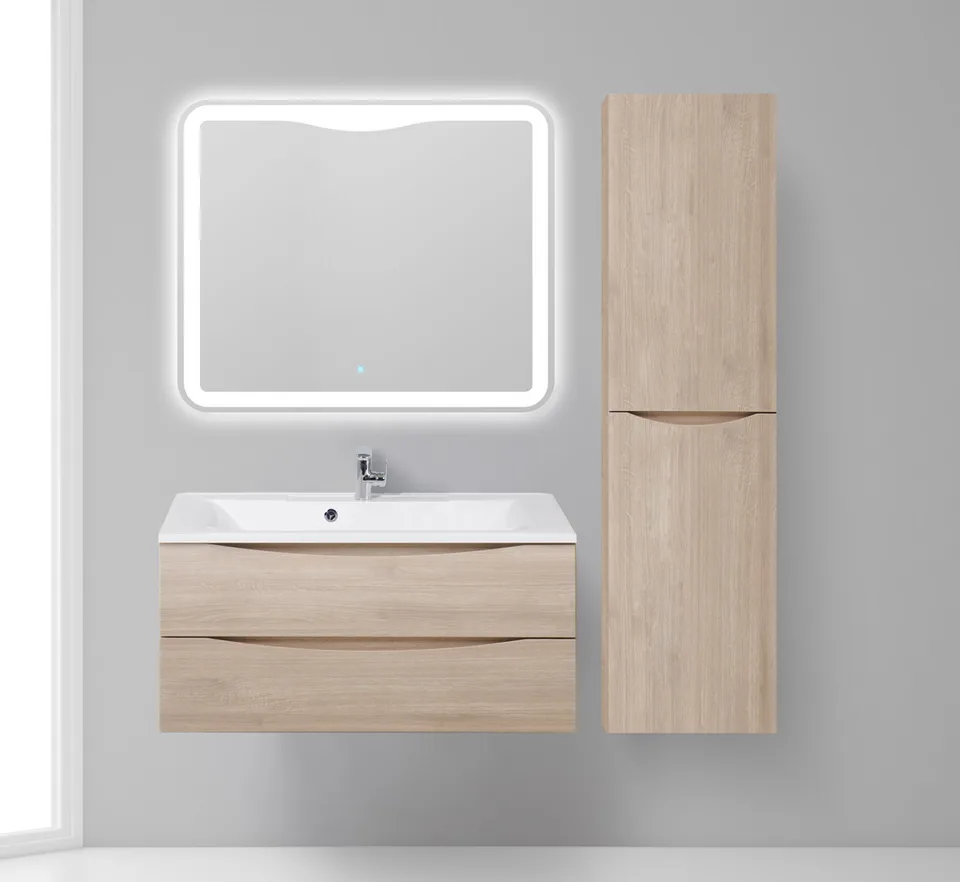 Шкаф подвесной BelBagno FLY-MARINO-1500-2A-SC-RG-P-R Rovere Grigio, правый