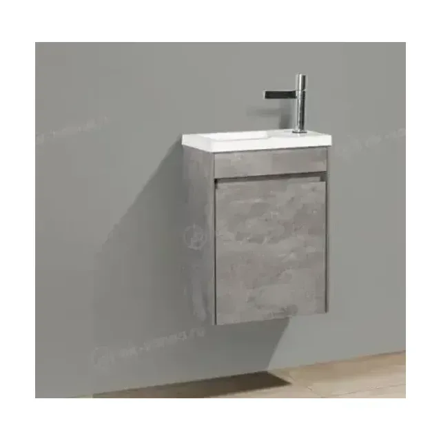 Тумба с раковиной BelBagno Пьетра (Pietra) Мини (Mini) 46 правая цемент штукатурка
