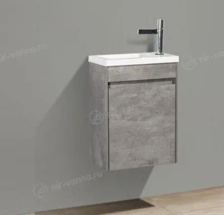 Тумба с раковиной BelBagno Пьетра (Pietra) Мини (Mini) 46 правая цемент штукатурка