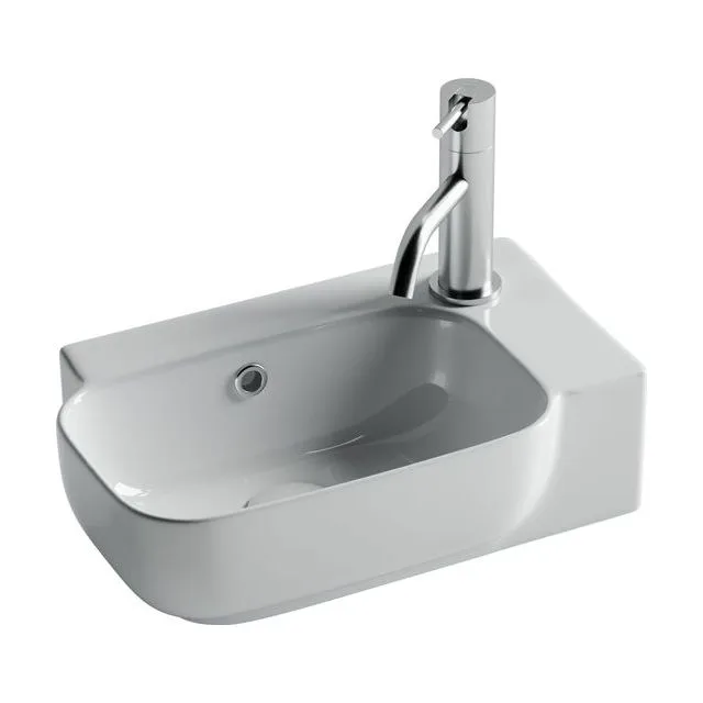 Раковина из сантехнического фарфора Ceramica Nova Элемент (Element) 40 см CN6074L подвесная цвет белый