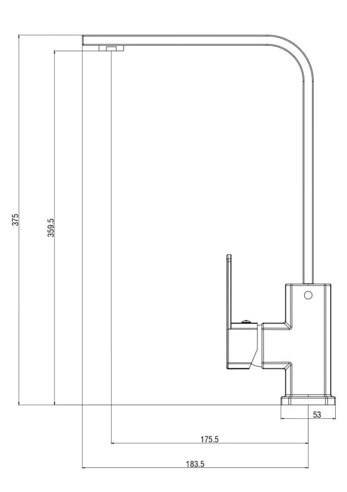 Смеситель Voda Iceberg IC519 для кухни, Г-излив