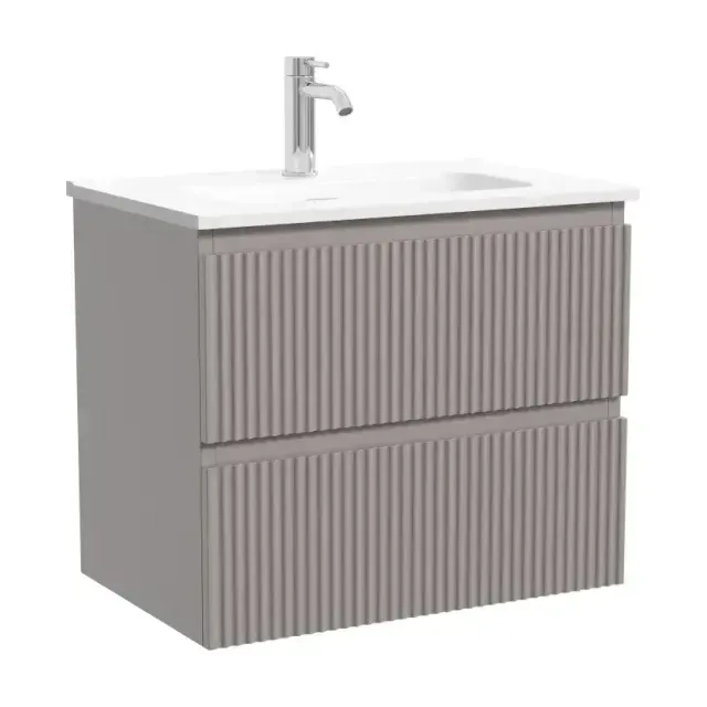 Тумба под раковину Sancos Сноб Р 390 (Snob R 390) 59 см SNR60/39SM настенная универсальная 2 ящика