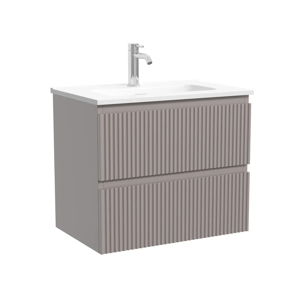 Тумба под раковину Sancos Сноб Р 390 (Snob R 390) 59 см SNR60/39SM настенная универсальная 2 ящика