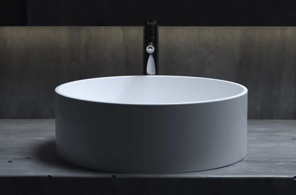 Накладная раковина Salini Armonia 02 S-Sense 45*45 белый глянец