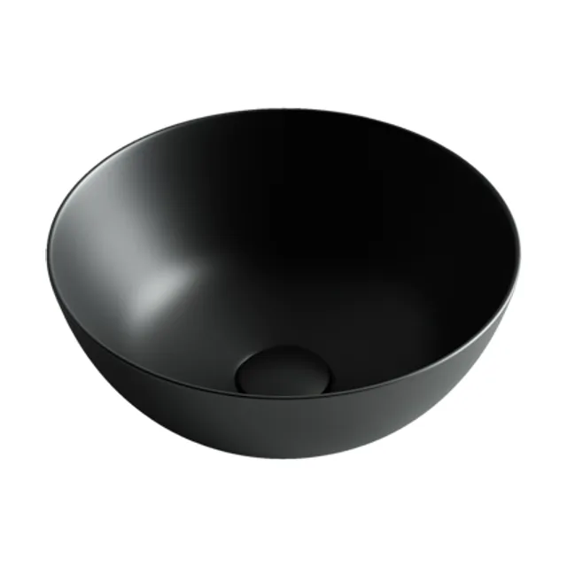Раковина из сантехнического фарфора Ceramica Nova Элемент (Element) 36 см CN6004 накладная цвет черный матовый