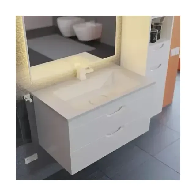 Тумба с раковиной Uperwood Modul 80 белая матовая