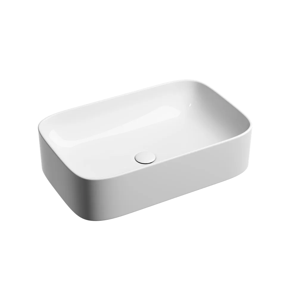 Раковина из сантехнического фарфора Ceramica Nova Элемент (Element) 61 см CN6053 накладная цвет белый