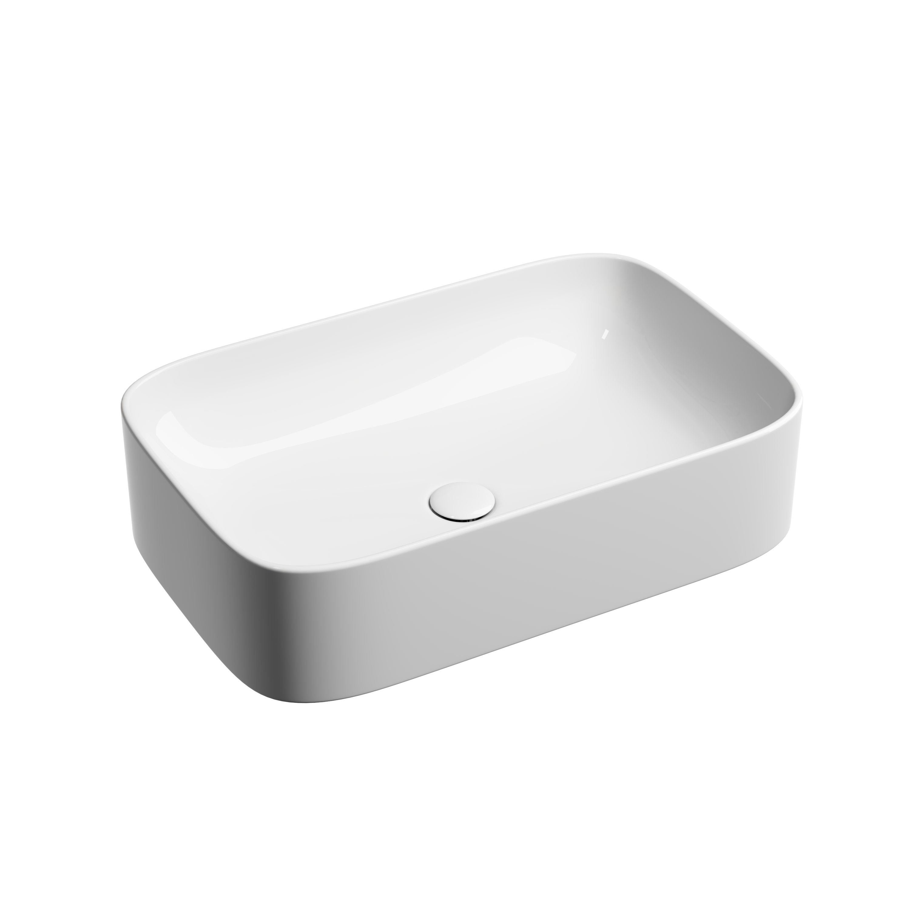 Раковина из сантехнического фарфора Ceramica Nova Элемент (Element) 61 см CN6053 накладная цвет белый