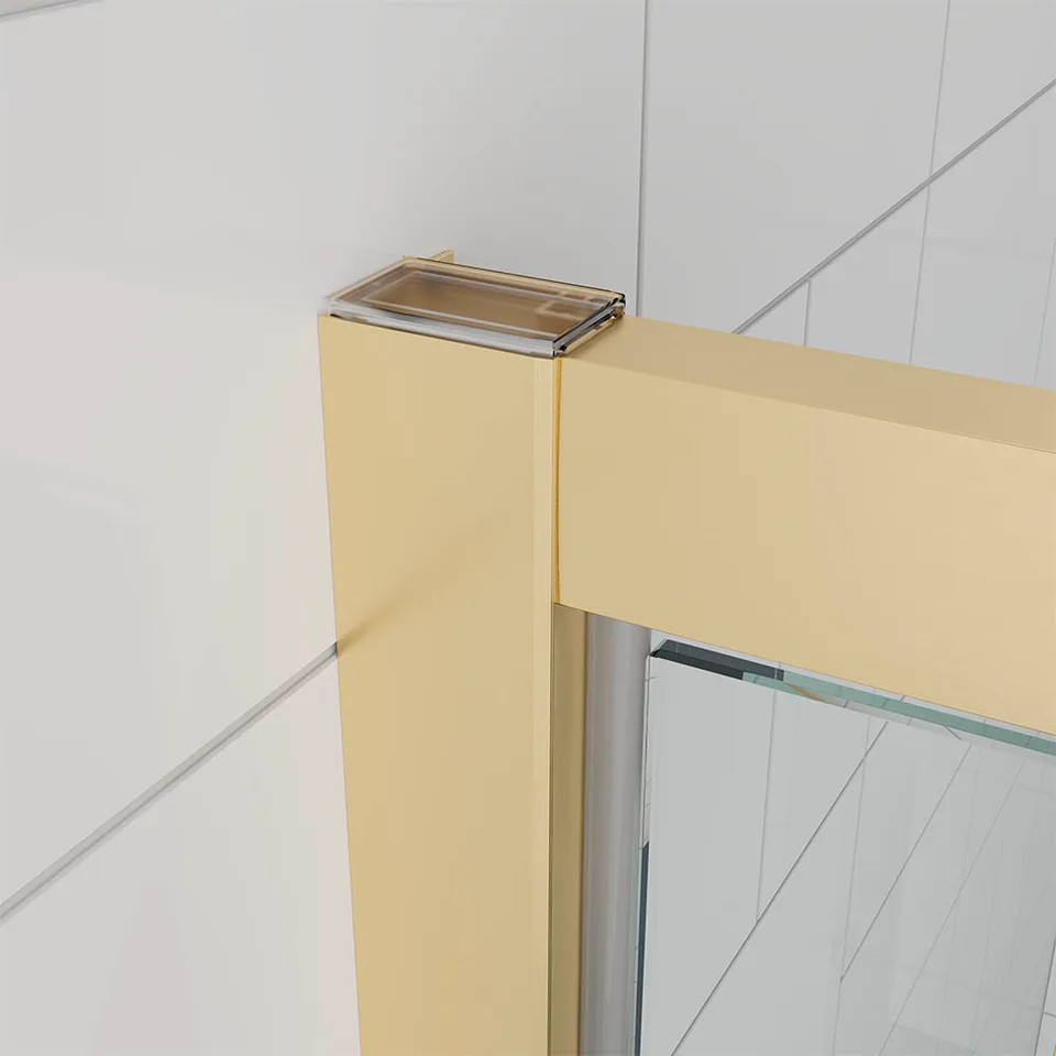 Боковая панель Veconi Ottimo SP G, 1000х1900 золото брашинг, стекло прозрачное