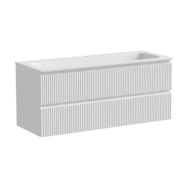 Тумба под раковину Sancos Сноб Р (Snob R) 120 см SNR120W настенная универсальная 2 ящика