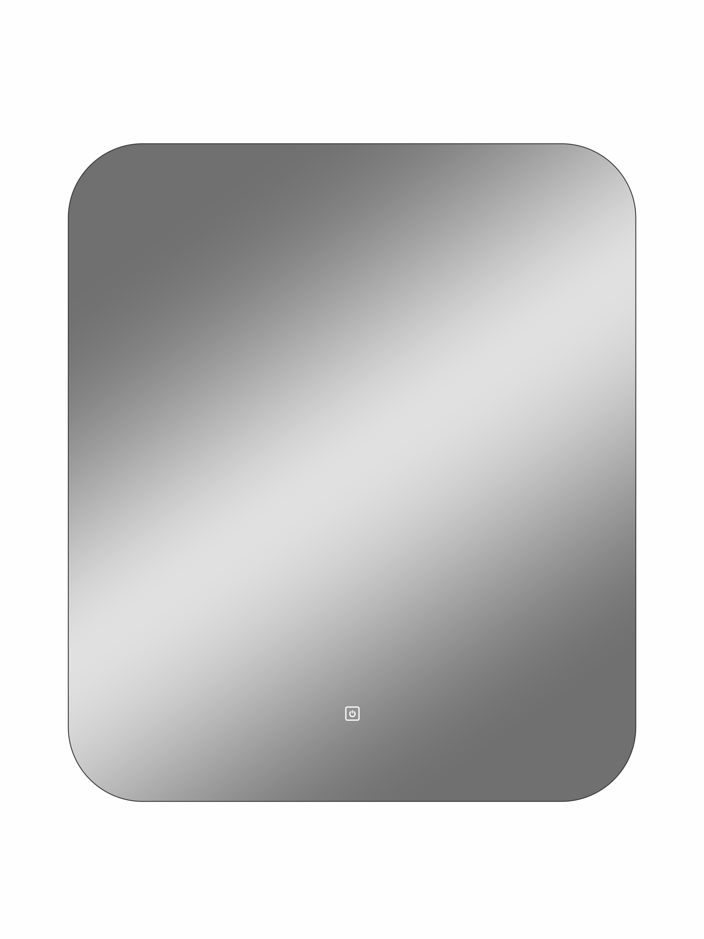 Зеркало Zled-B с LED-подсветкой, 60*70см, прямоугольное