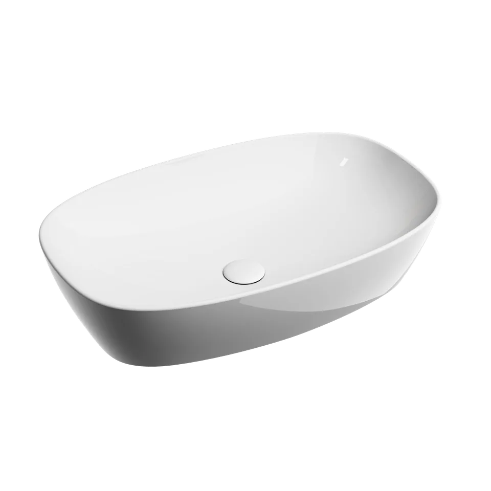 Раковина из сантехнического фарфора Ceramica Nova Элемент (Element) 60 см CN6049 накладная цвет белый