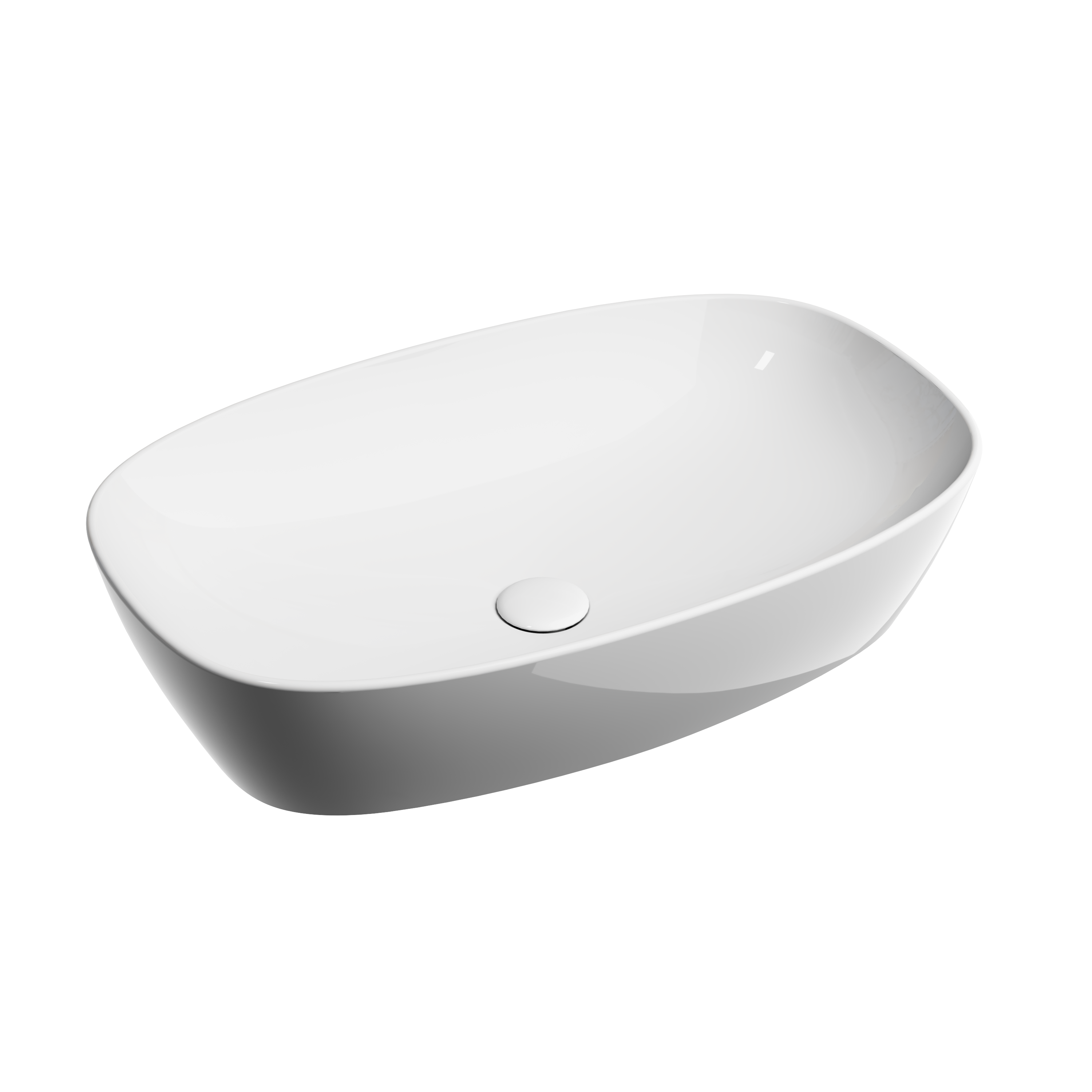 Раковина из сантехнического фарфора Ceramica Nova Элемент (Element) 60 см CN6049 накладная цвет белый