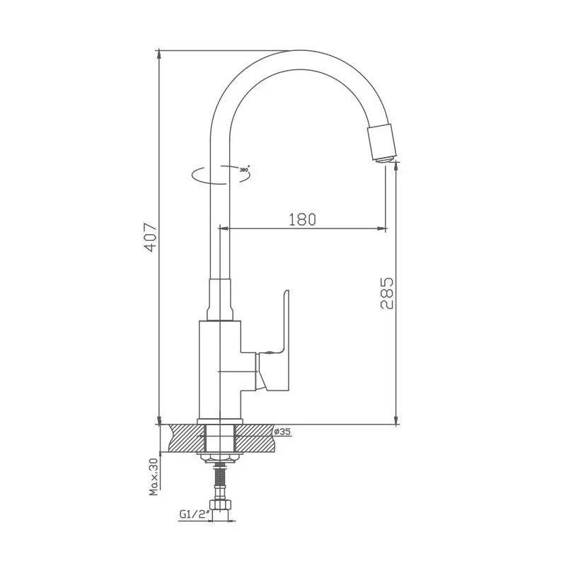 Смеситель Haiba HB73505-8 для кухни белый