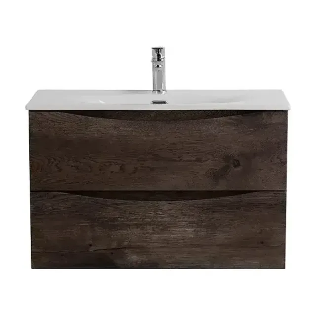 Тумба с раковиной BelBagno Marino-Cer-Mini 80 серый натуральный дуб