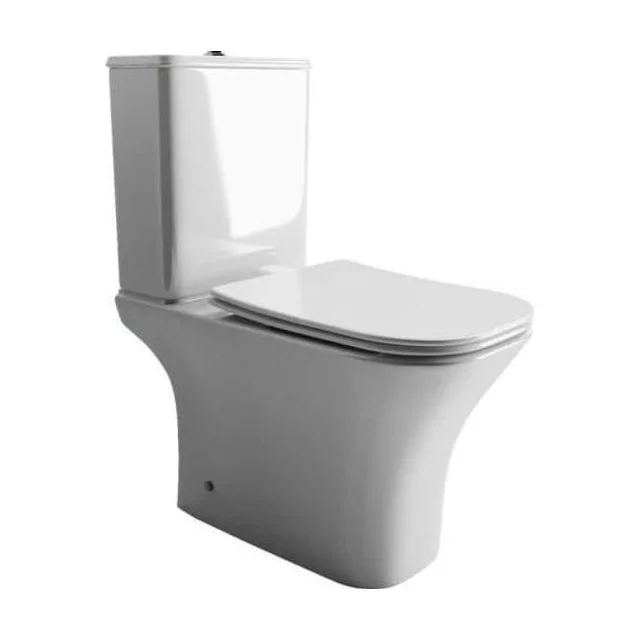 Унитаз напольный с бачком Ceramica Nova Альфа (Alfa) CN9002 белый с сиденьем микролифт смыв воронка-водоворот