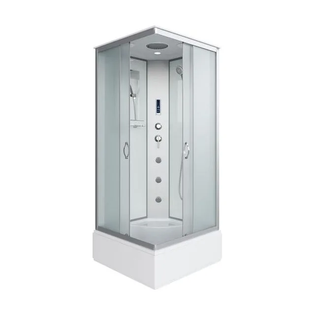 Душевая кабина Niagara Classic NG-1108-14F (90х90х215) средний поддон(26см),стекло матовое,4 места с полкой
