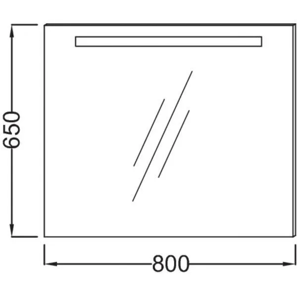 Зеркало Jacob Delafon Parallel 80*65 с Led подсветкой, инфракрасный выключатель