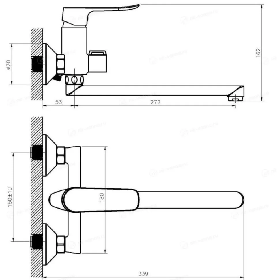 Смеситель Agger Nice A2521100 универсальный хром