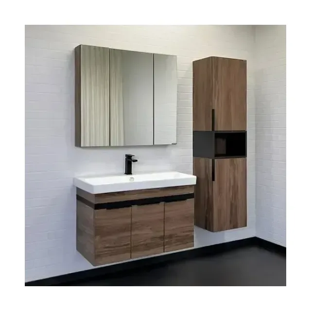 Комплект мебели Comforty Соло 90 дуб темно-коричневый (раковина Адриана 90)