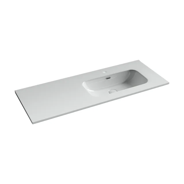 Раковина из сантехнического фарфора Ceramica Nova Элемент (Element) 121 см CN7006R накладная цвет белый