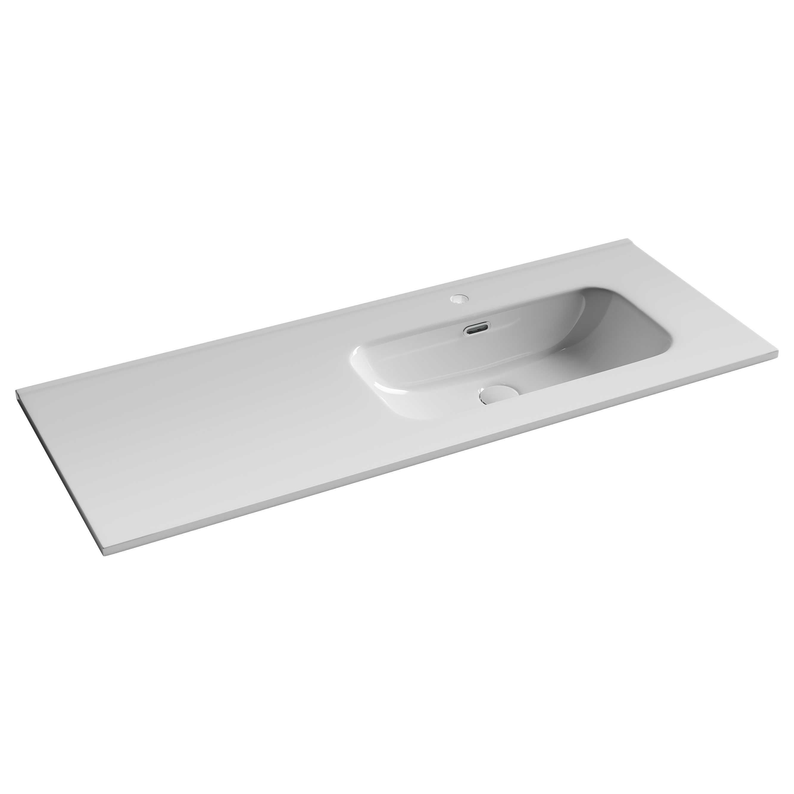 Раковина из сантехнического фарфора Ceramica Nova Элемент (Element) 121 см CN7006R накладная цвет белый
