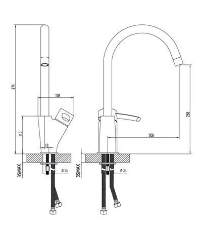 Смеситель Lemark Atlantiss для кухни LM3205C