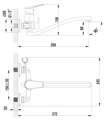 Смеситель Lemark Partner универсальный LM6553C