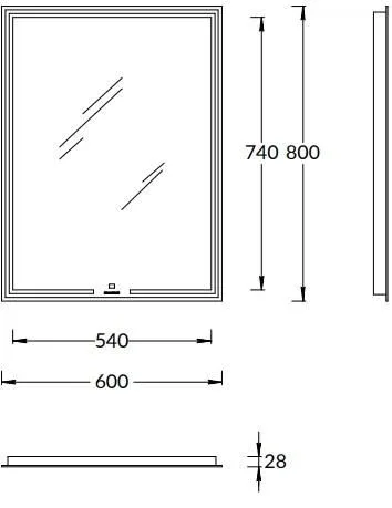 Зеркало Kerama Marazzi Mio 60*80 с Led подсветкой