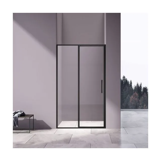 Душевая дверь Vincea Слим 8мм (Slim 8mm) VDP-4SL120CLB 120х195 стекло прозрачное 8 мм профиль черный
