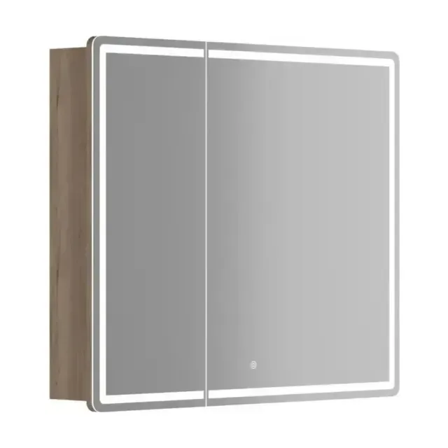 Зеркало-шкаф Sancos Mirror 89*74 с Led подсветкой дуб галифакс натуральный