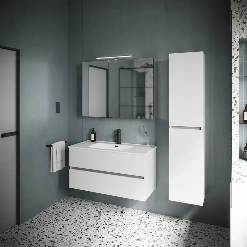 Тумба под раковину Sancos Urban 100 белая глянцевая