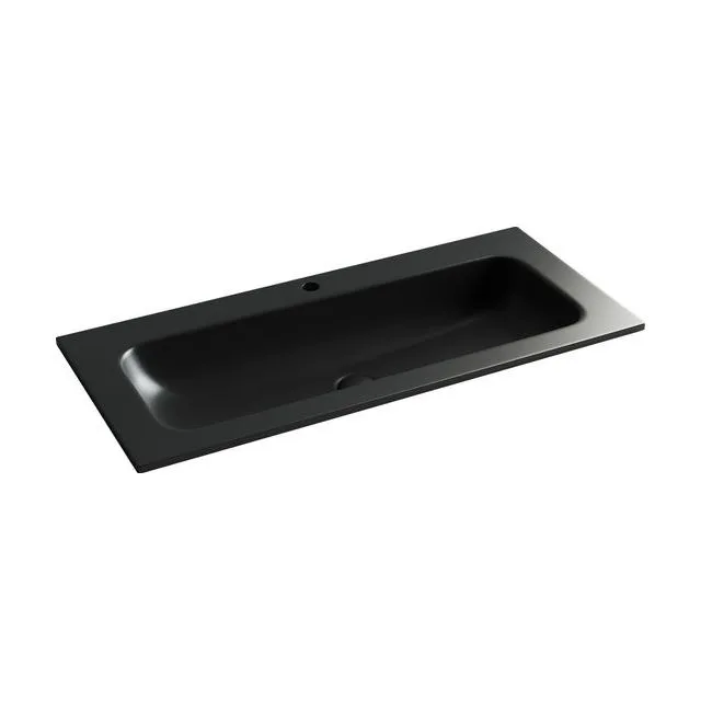 Раковина из сантехнического фарфора Ceramica Nova Грация (Grace) 101 см CN7013MB накладная цвет черный матовый