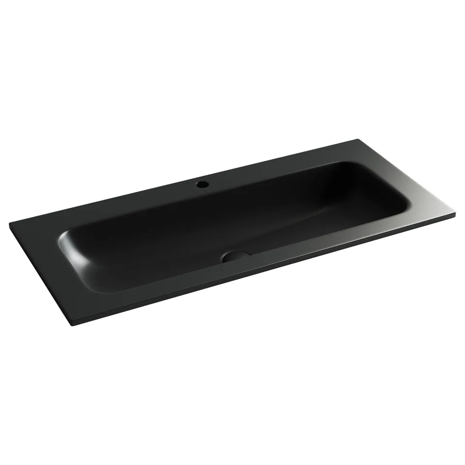 Раковина из сантехнического фарфора Ceramica Nova Грация (Grace) 101 см CN7013MB накладная цвет черный матовый