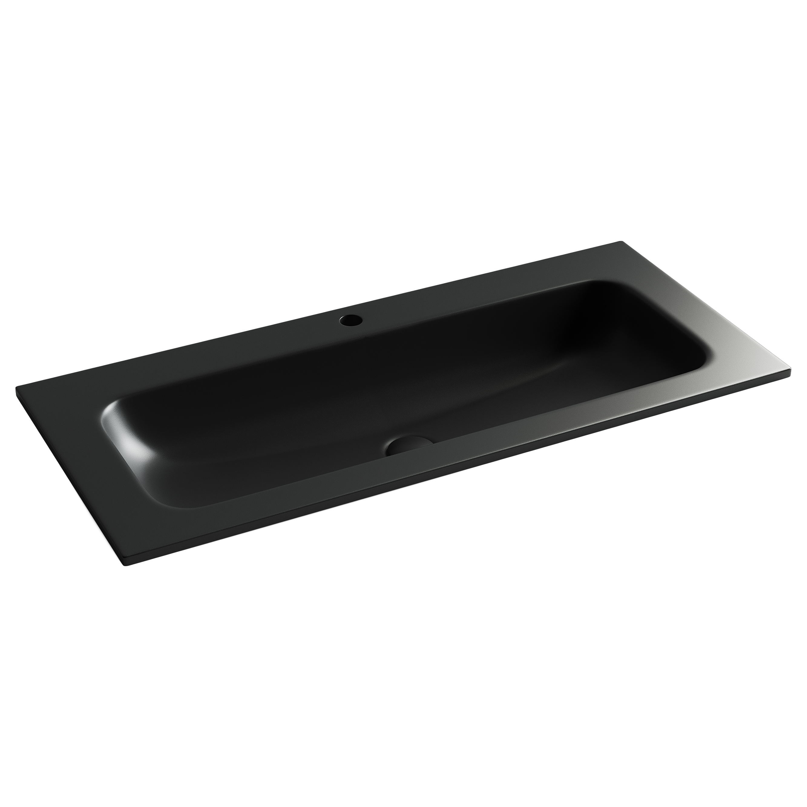 Раковина из сантехнического фарфора Ceramica Nova Грация (Grace) 101 см CN7013MB накладная цвет черный матовый