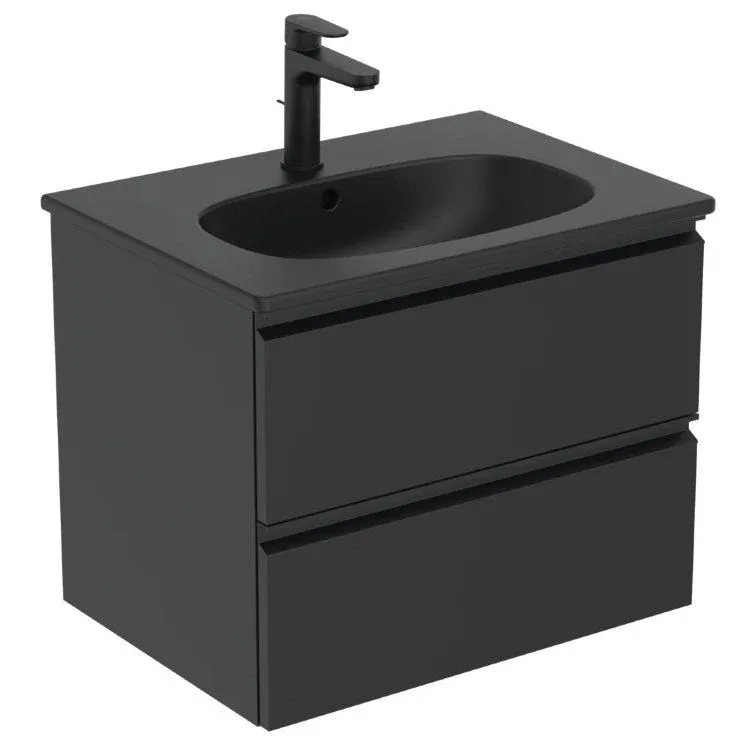 Тумба с раковиной Ideal Standard Tesi 60 черная матовая