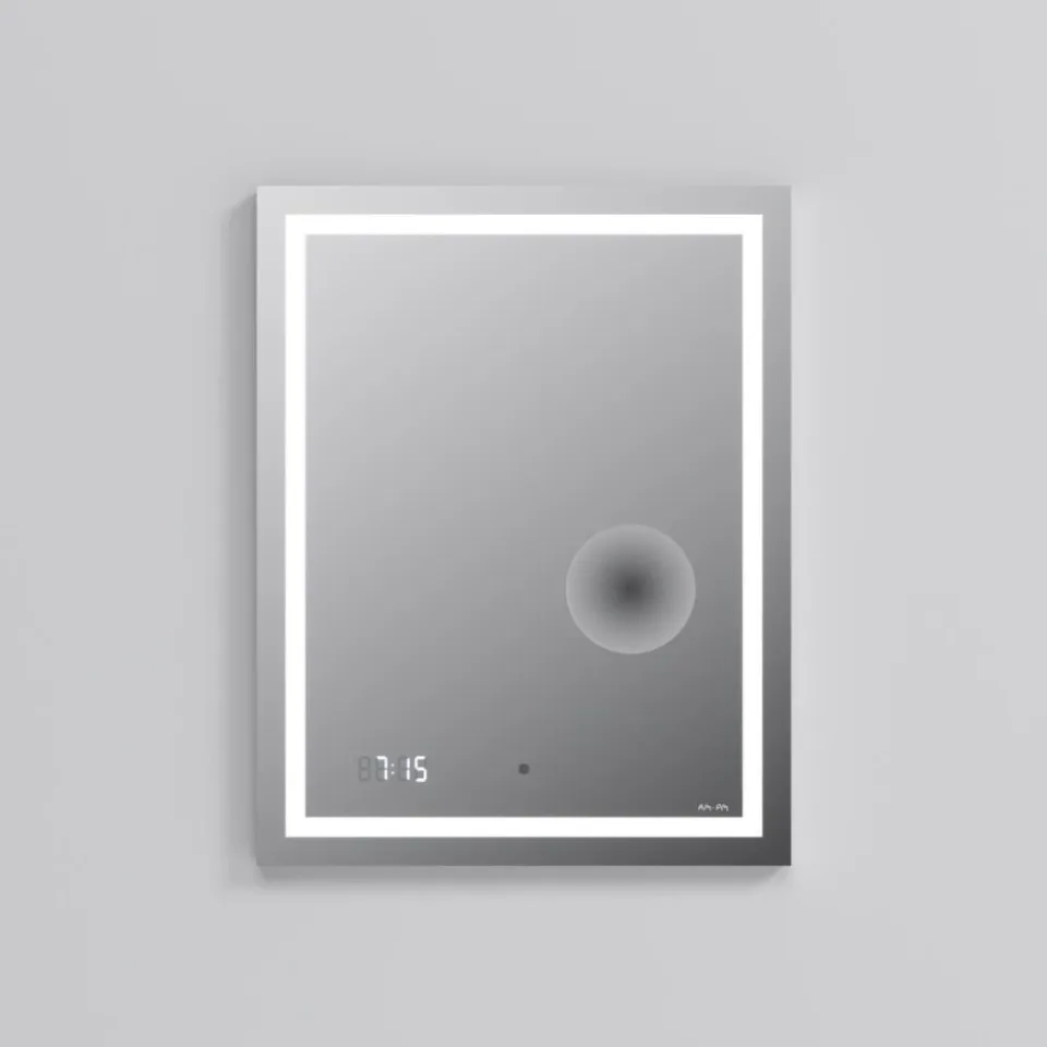 Зеркало AM.PM Gem 55 с Led подсветкой, часами и косметическим зеркалом