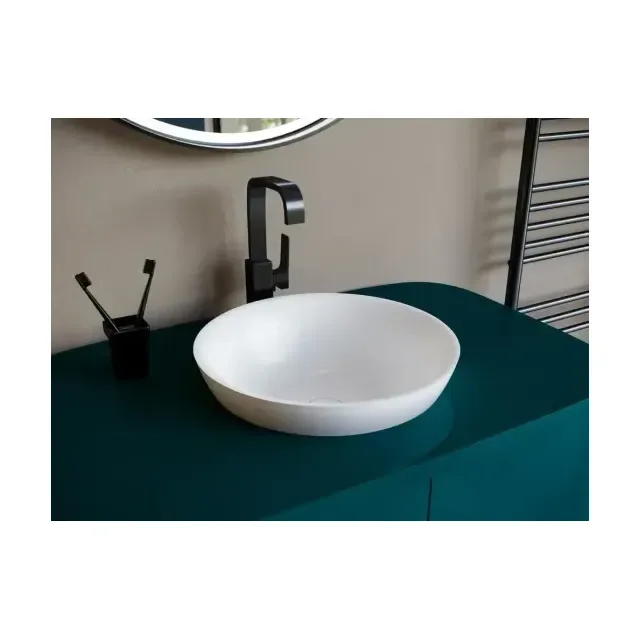 Накладная раковина Salini Marea 03 S-Stone 41,5*41,5 белая матовая