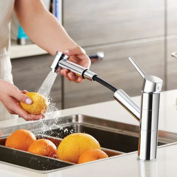 Смеситель Vitra Harmony XL A42147EXP для кухни с выдвижным изливом хром