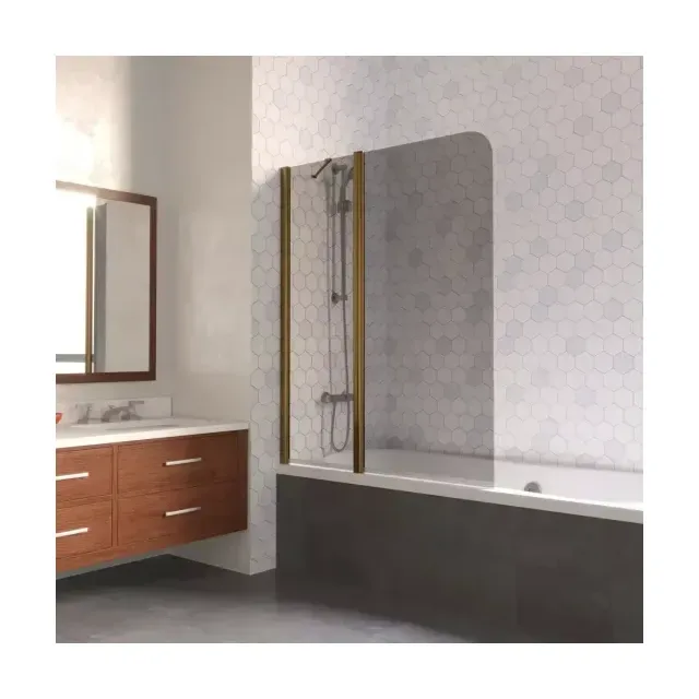 Шторка на ванную E2V LUX ST 125 05 07 L, профиль бронза, стекло графит