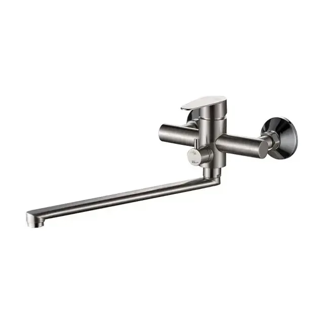 Смеситель Haiba HB22802 универсальный сталь матовая
