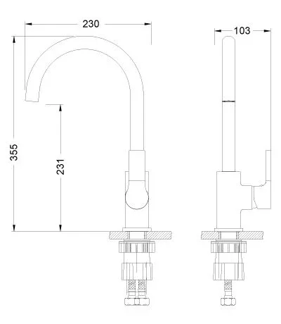 Смеситель Lemark Aura LM0605C для кухни