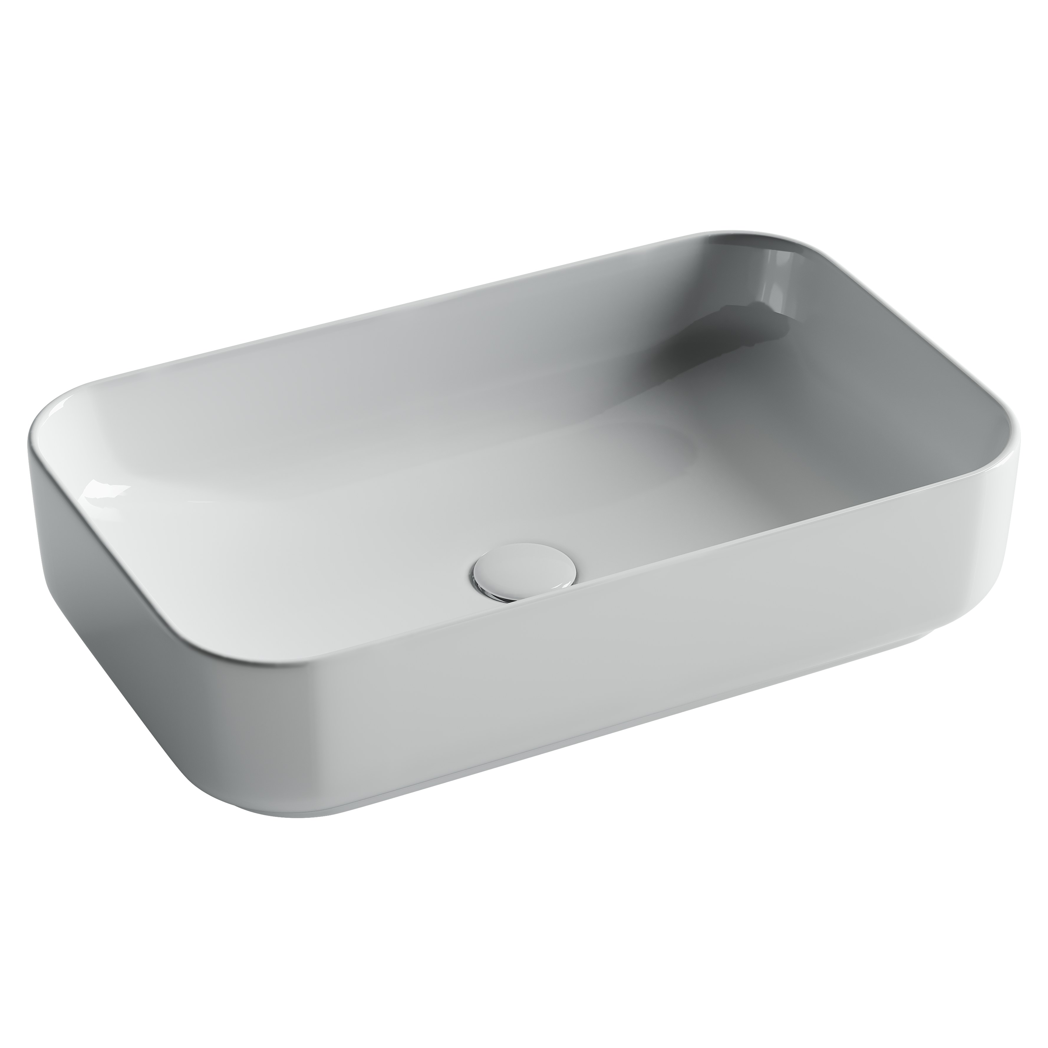 Раковина из сантехнического фарфора Ceramica Nova Элемент (Element) 61 см CN5044 накладная цвет белый
