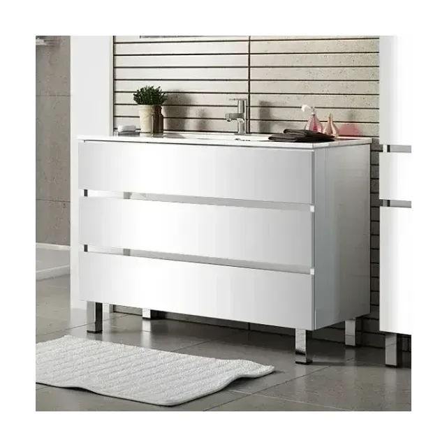 Тумба с раковиной SanVit Кубэ-3 100 белый глянец/на выбор