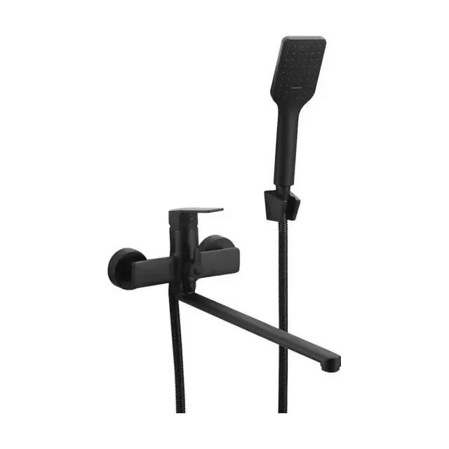 Смеситель Esko Singapore black SB 31 для ванны и душа, излив 320мм, с аксессуарами