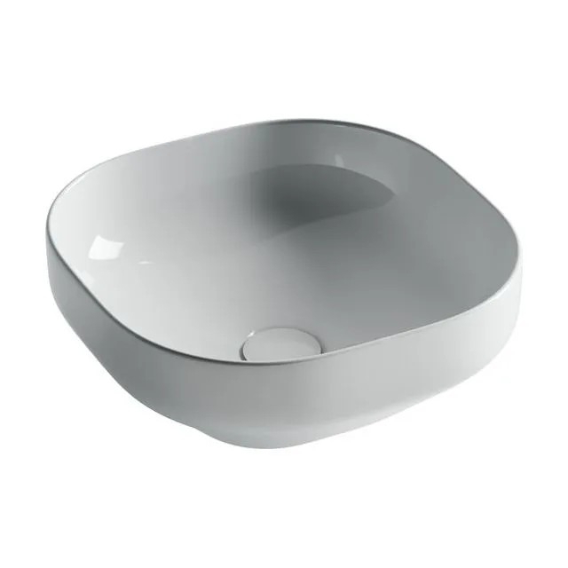 Раковина из сантехнического фарфора Ceramica Nova Элемент (Element) 38 см CN5032 накладная цвет белый