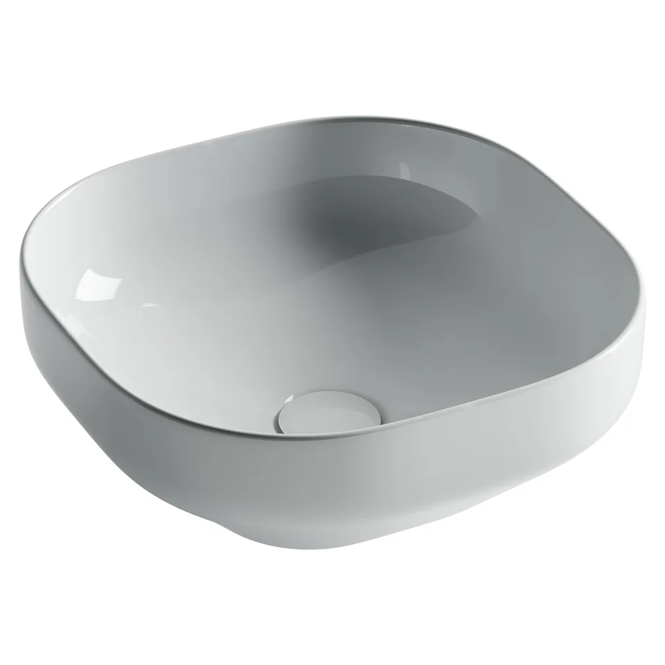 Раковина из сантехнического фарфора Ceramica Nova Элемент (Element) 38 см CN5032 накладная цвет белый
