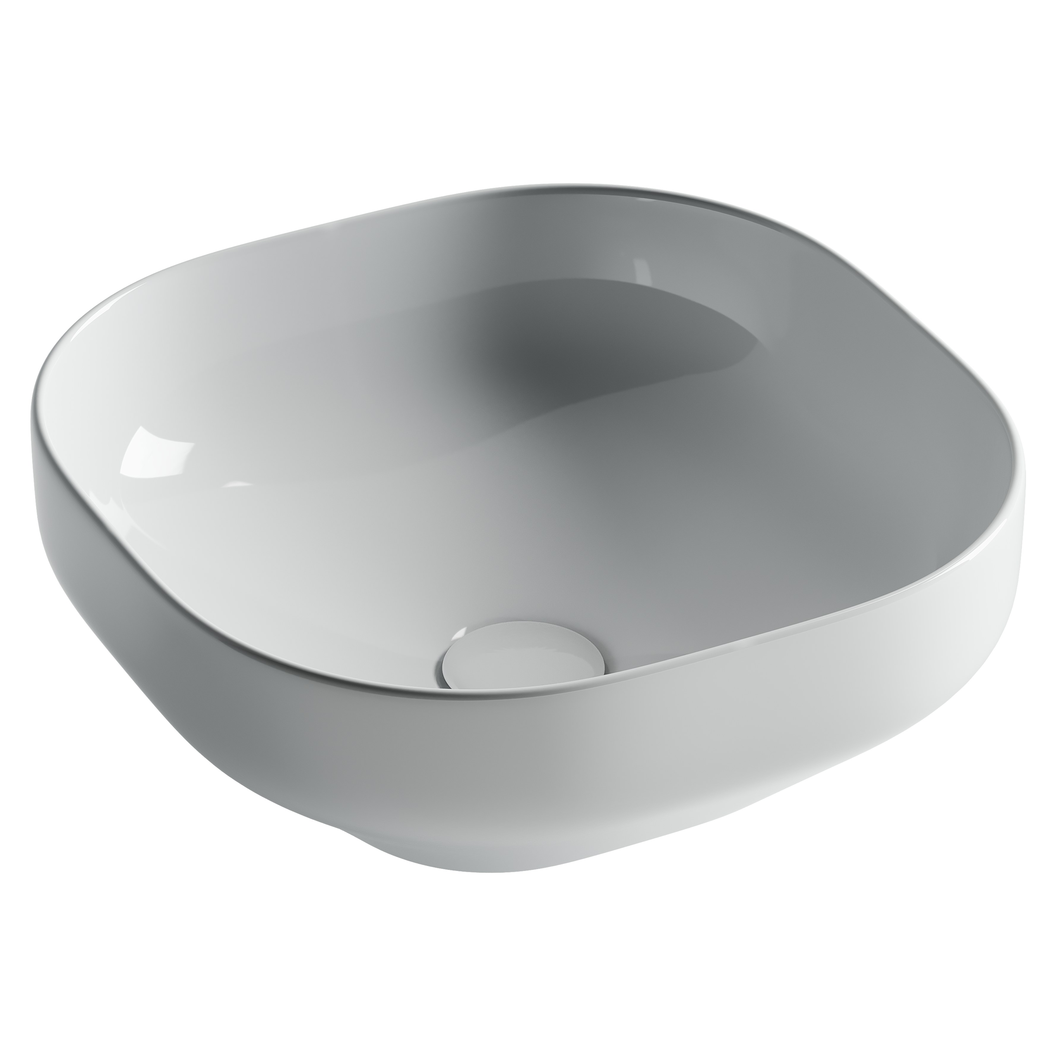 Раковина из сантехнического фарфора Ceramica Nova Элемент (Element) 38 см CN5032 накладная цвет белый
