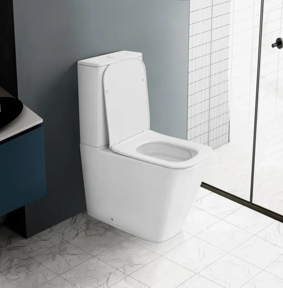 Унитаз-компакт ABBER Rechteck AC1210TMW 36*64 белый матовый безободковый с крышкой-сиденьем микролифт Slim