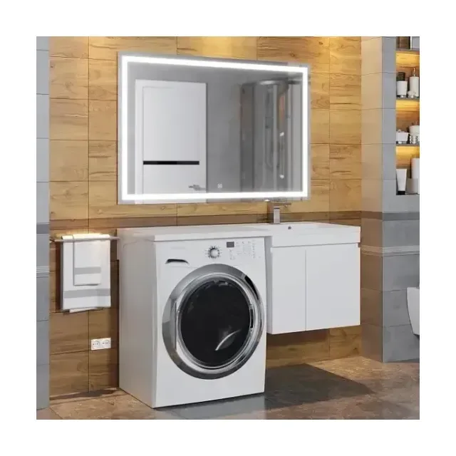 Комплект мебели Uperwood Magenta 120 под стиральную машину подвесной, белый, с дверцами R